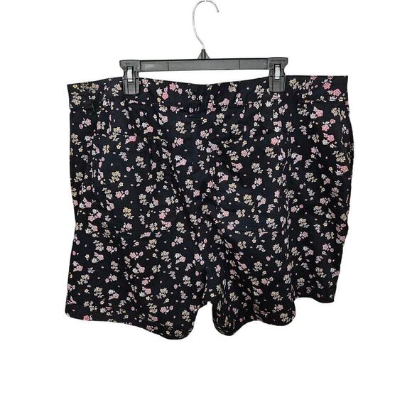 Lane Bryant Floral Womens Midi Shorts Size 20 Cotton Blend Signature Fit Chino - Picture 5 of 9